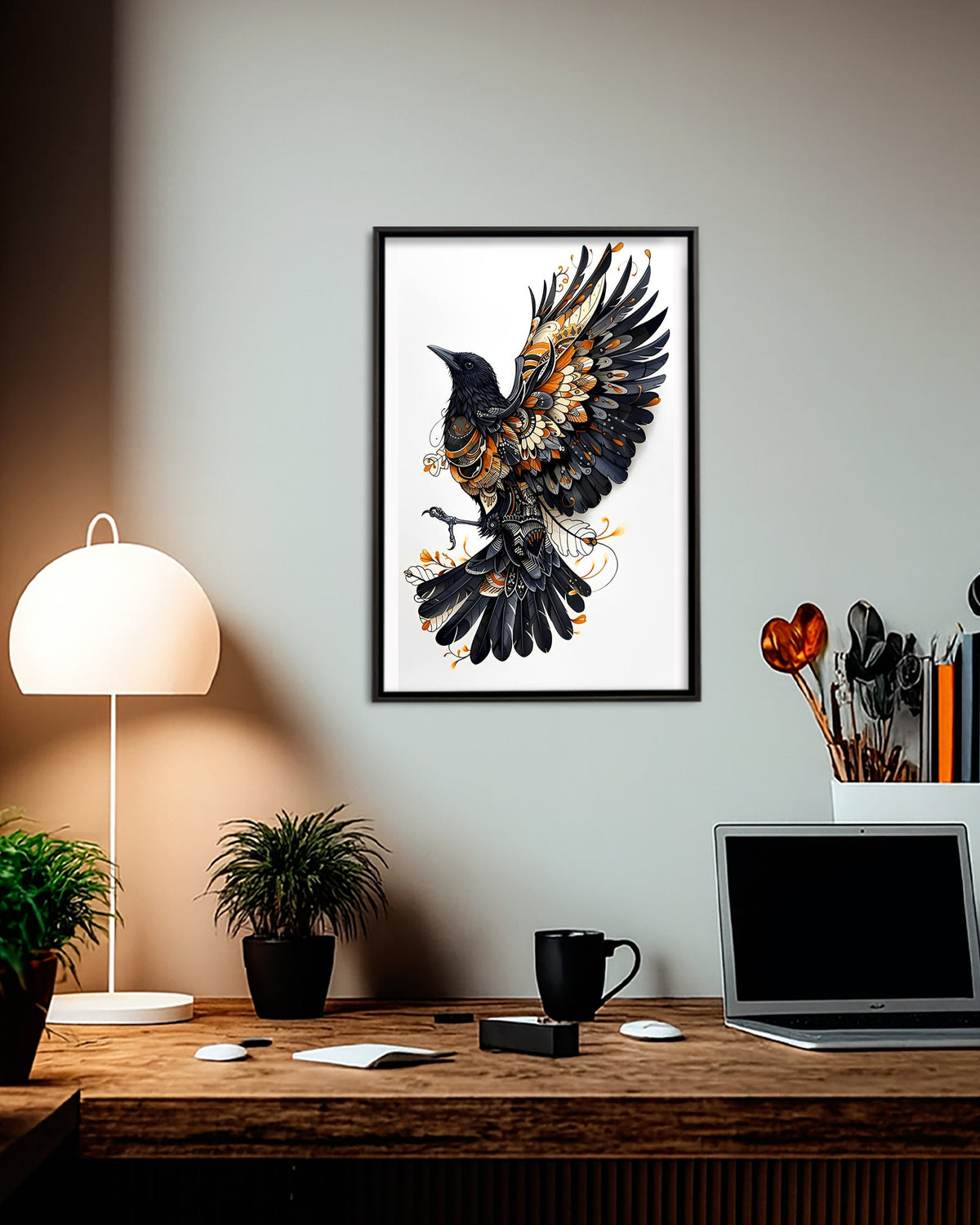 Native Bird Art Poster - Canvas