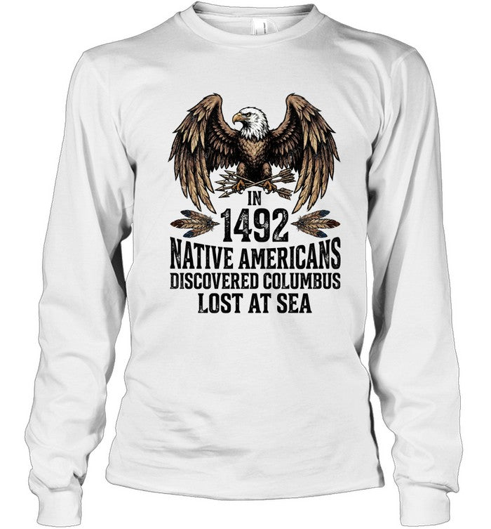 IN 1492 NATIVE AMERICANS DISCOVERED COLUMBUS LOST AT SEA