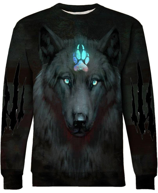 3D Black Wolf Blue Claw NBD
