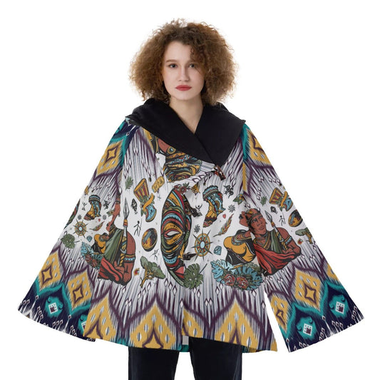 Native American Hooded Flared Coat NBD