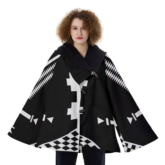 Native American Hooded Flared Coat NBD