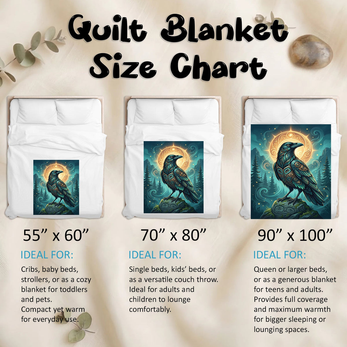 Raven’s Echo of Eternity Personalized Premium Blanket