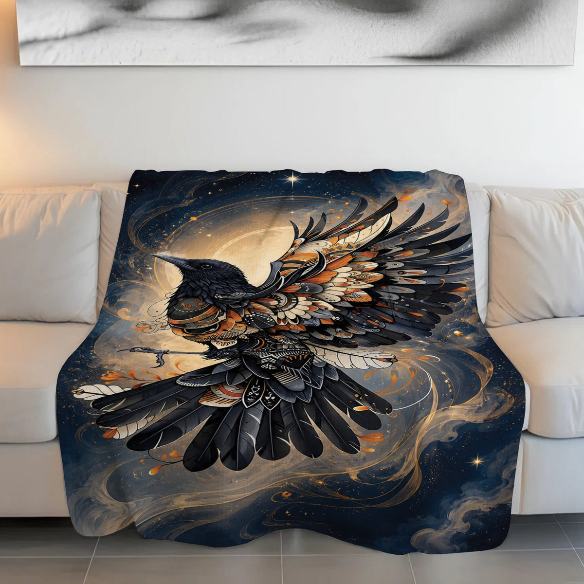 Raven Ember Spirit Personalized Premium Blanket