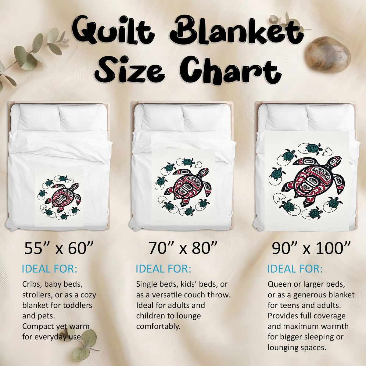 Ocean Turtle Heritage Personalized Premium Blanket