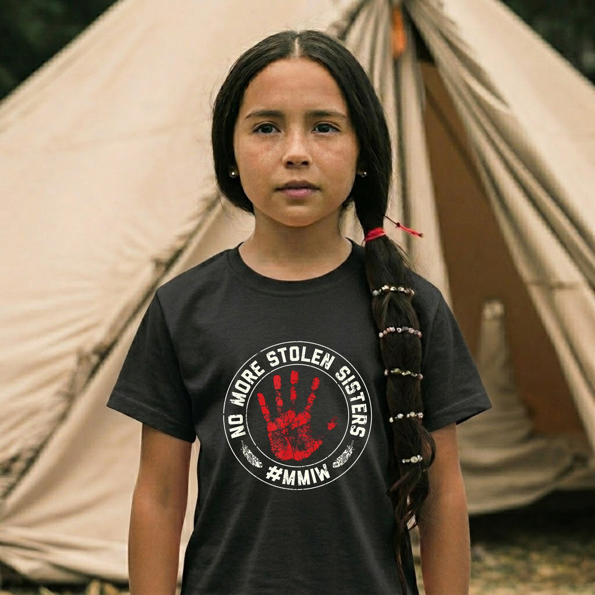 MMIW Awareness Indigenous Circle Red Hand Unisex T-Shirt/Hoodie/Sweatshirt