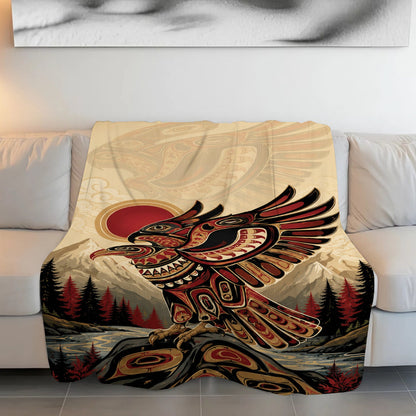 Twin Eagles of Dawn Personalized Premium Blanket