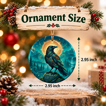 Raven’s Echo of Eternity Ceramic Ornament