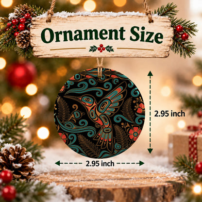 Hummingbird Garden Nocturne Ceramic Ornament