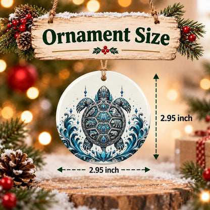 Eternal Turtle Protector Ceramic Ornament