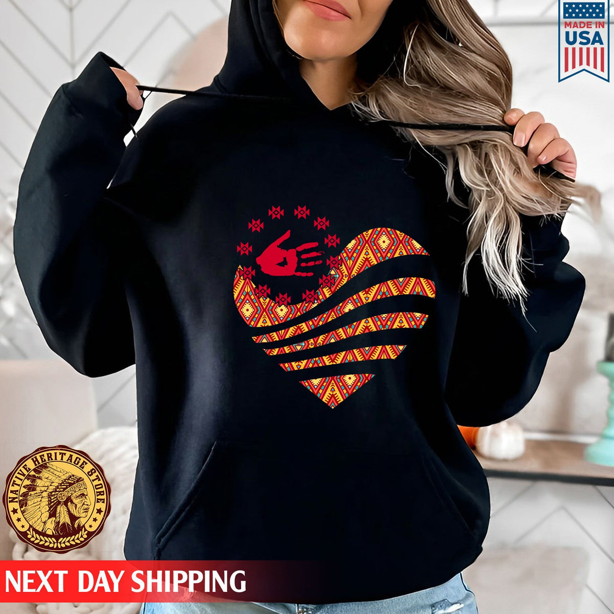 MMIW I Wear Red For My Sister Red Hand Together Heart Unisex T-Shirt/Hoodie/Sweatshirt