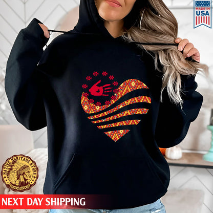 MMIW I Wear Red For My Sister Red Hand Together Heart Unisex T-Shirt/Hoodie/Sweatshirt