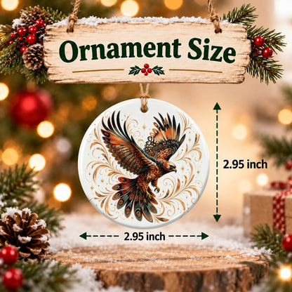 Majestic Eagle Ceramic Ornament