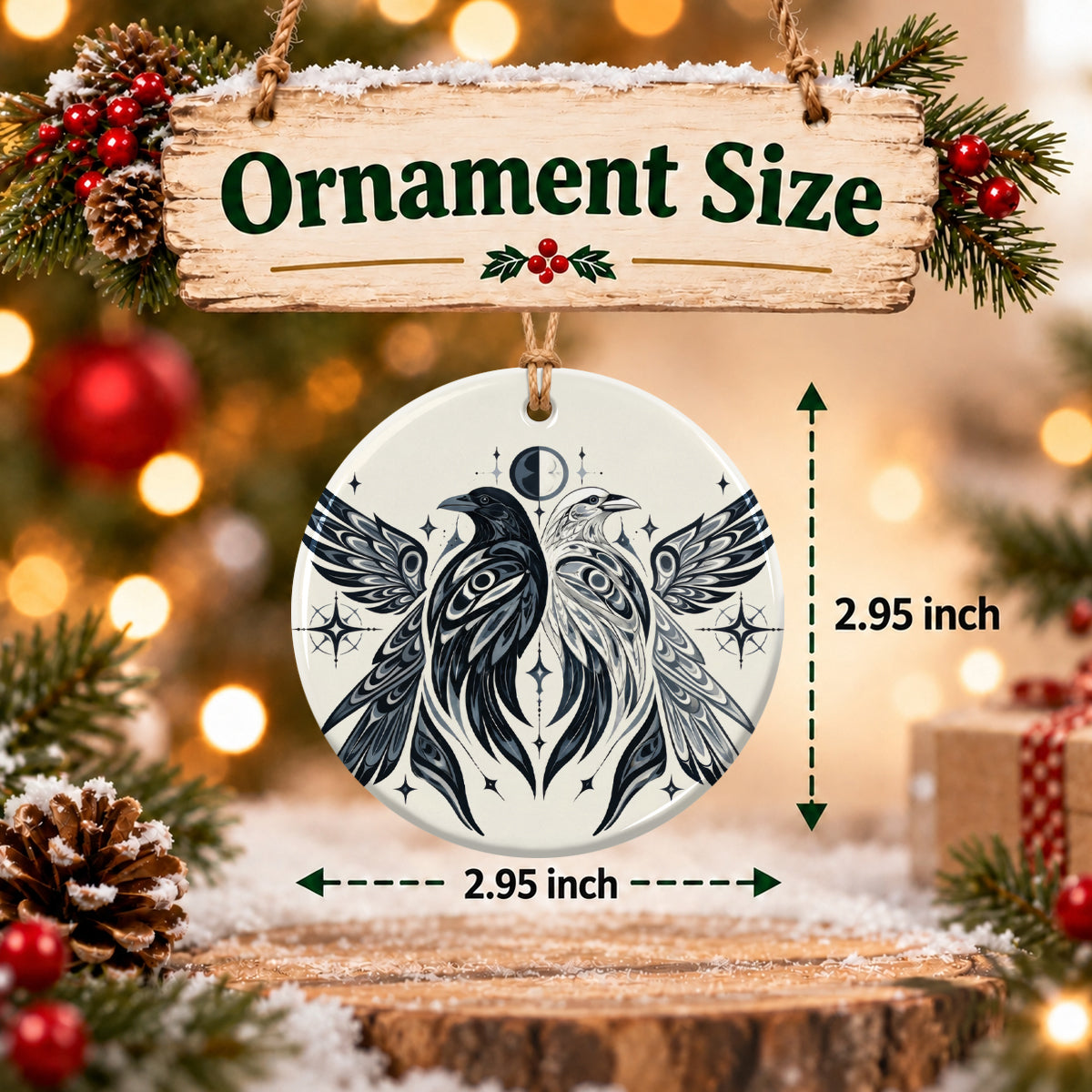 Noir Raven Edition Ceramic Ornament