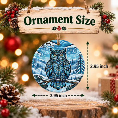 Owl Legacy Ceramic Ornament