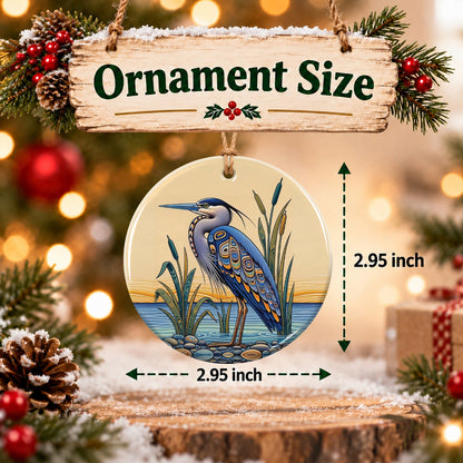 Blue Lake Serenity Ceramic Ornament