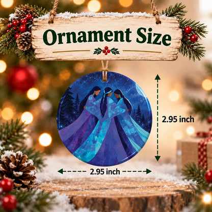 Sisters of the Moon Spirit Ceramic Ornament