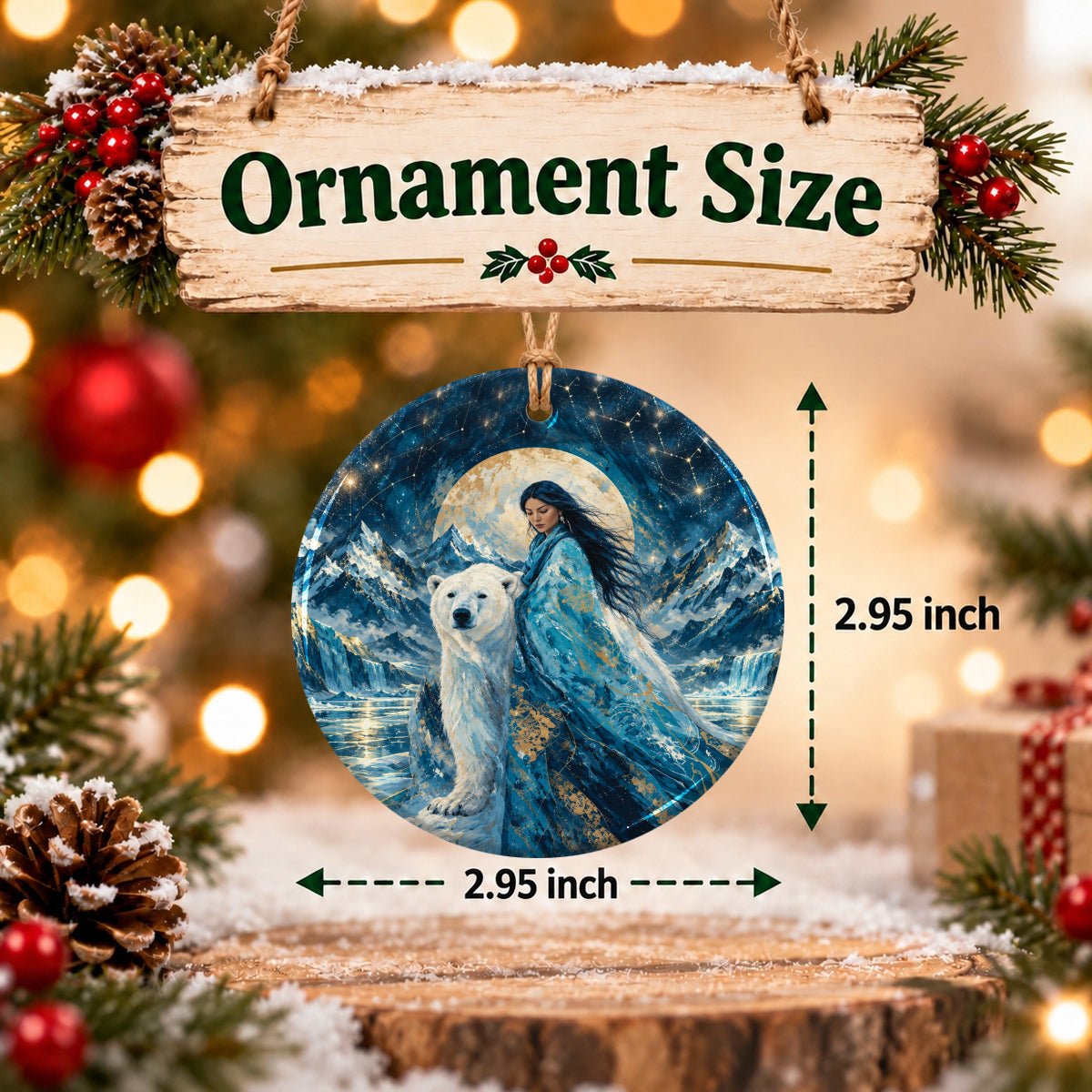 Arctic Woman Grace Ceramic Ornament