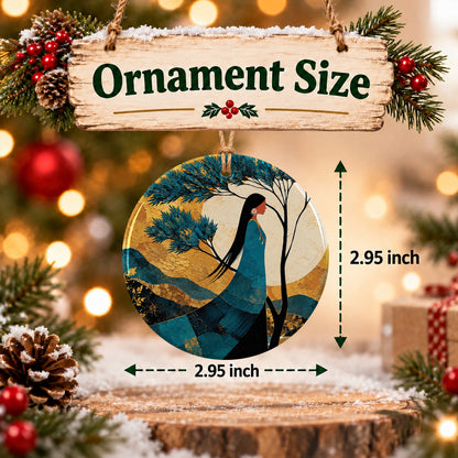 Moonlit Woman Essence Ceramic Ornament
