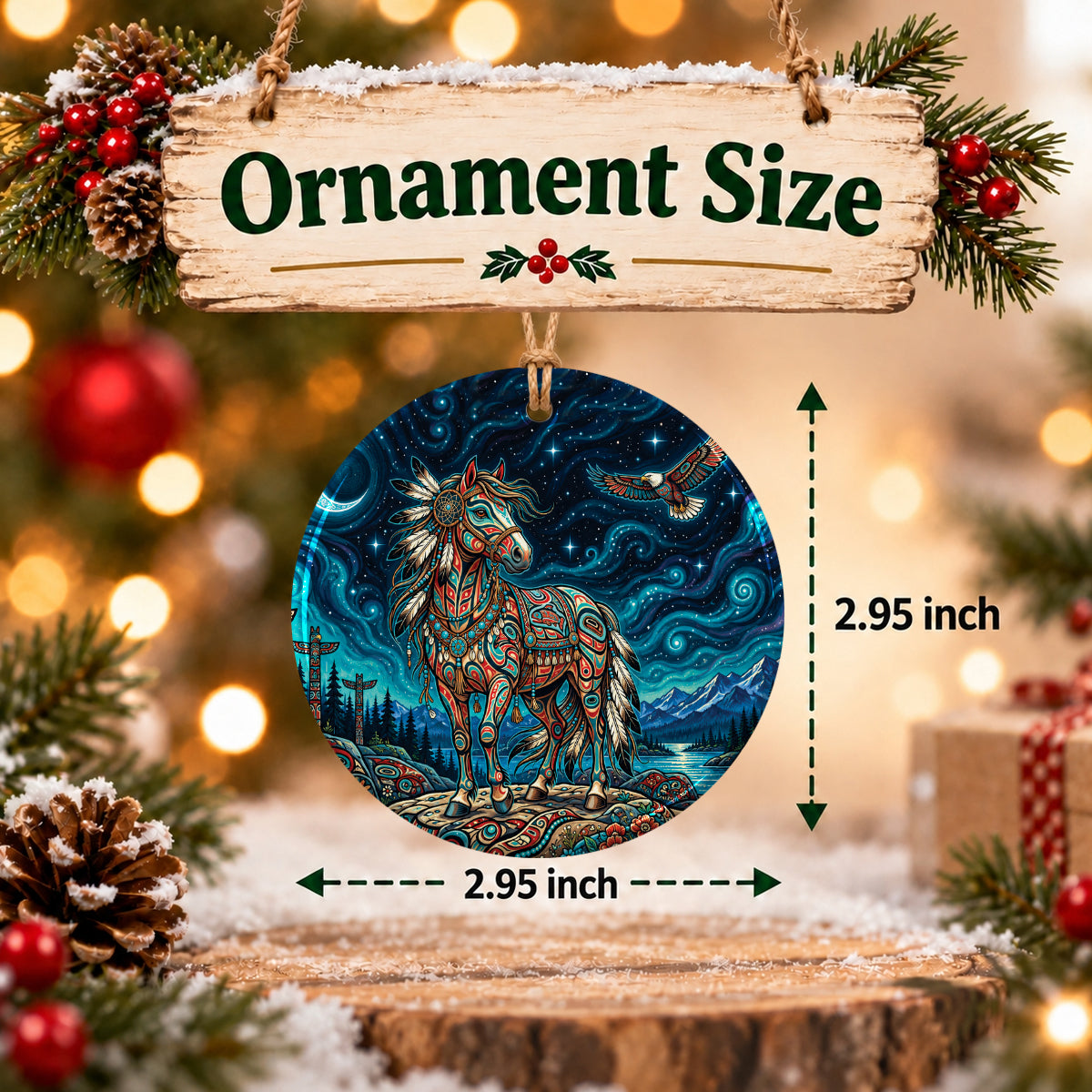 Moonlit Horse Legacy Ceramic Ornament