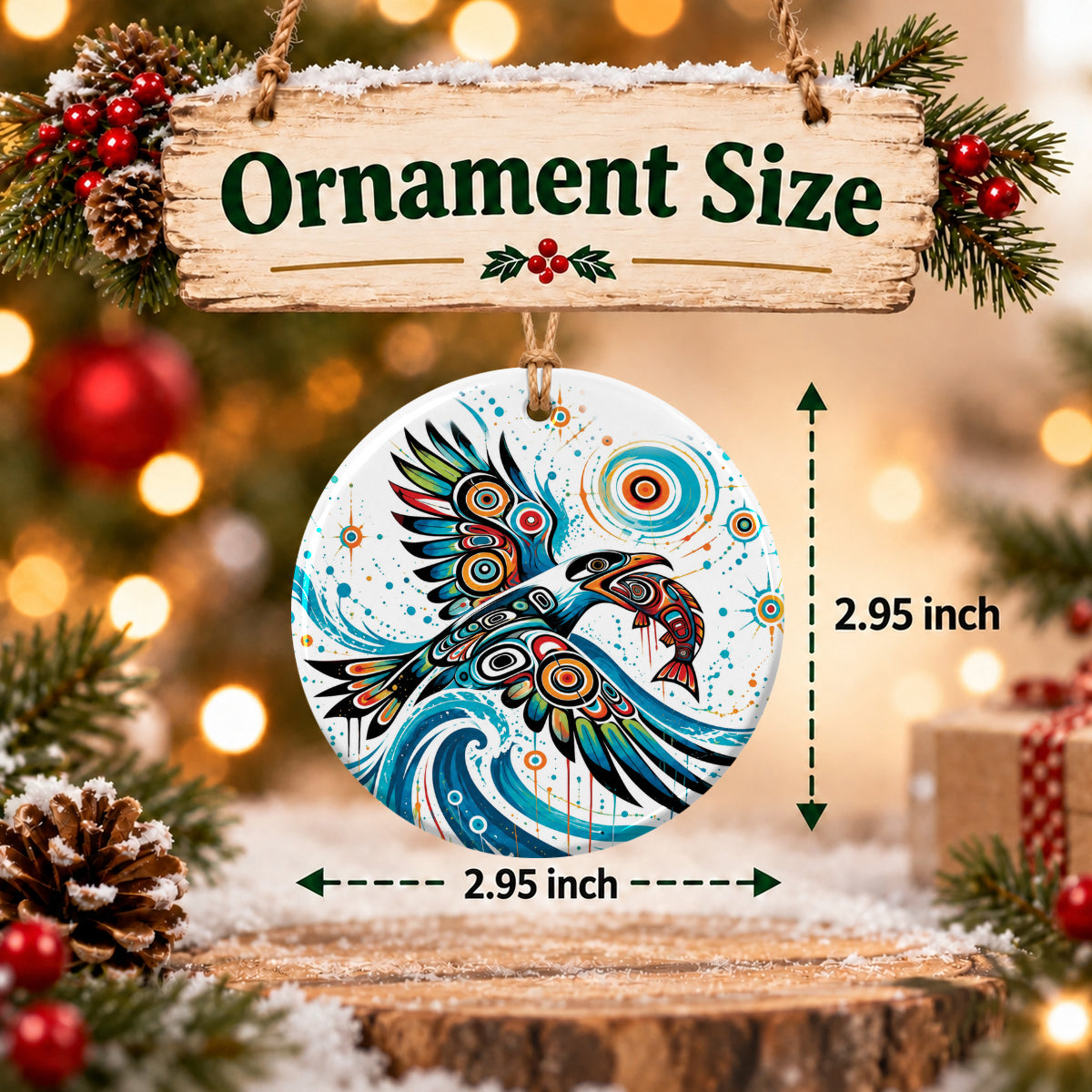 Bald Eagle Ceramic Ornament