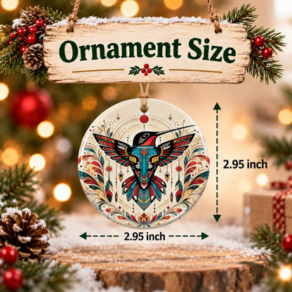 Celestial Hummingbird Legacy Ceramic Ornament