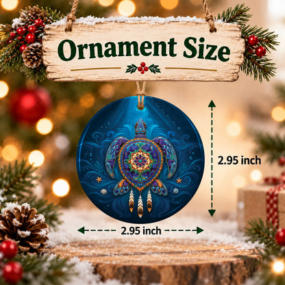 Celestial Turtle Spirit Ceramic Ornament