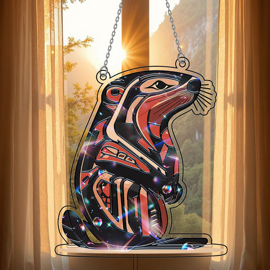 Beaver Hologram Ornament - CT52789
