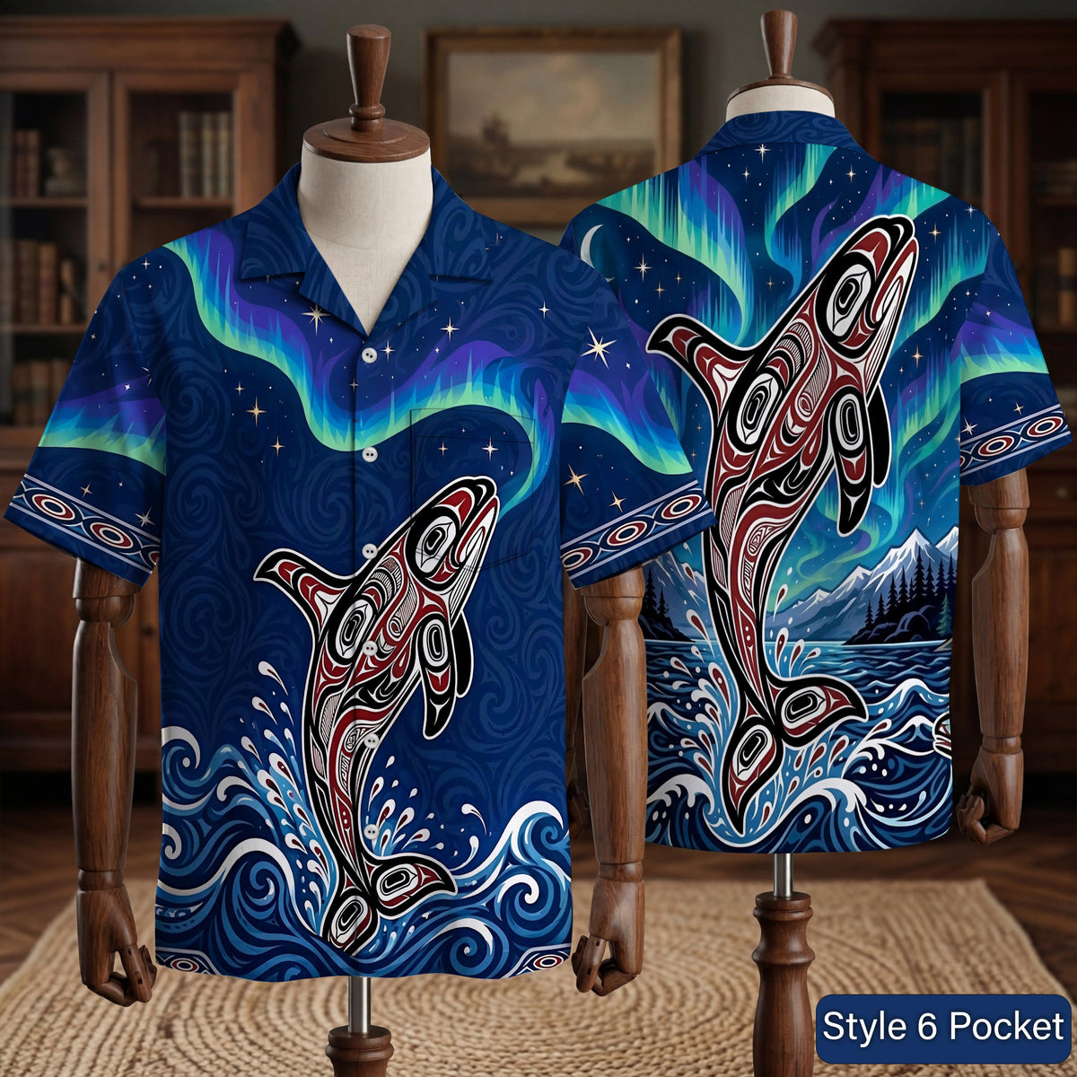 Native Hummingbird Pattern Hawaiian Shirt for Adults & Kids