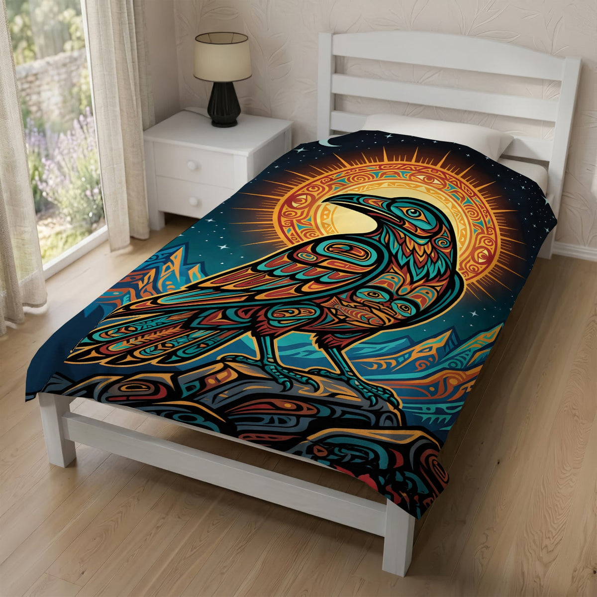 Celestial Raven Legacy Personalized Premium Blanket