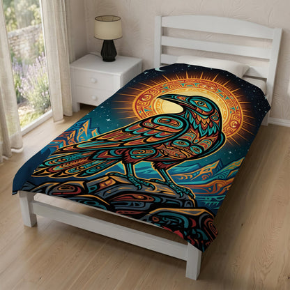 Celestial Raven Legacy Personalized Premium Blanket