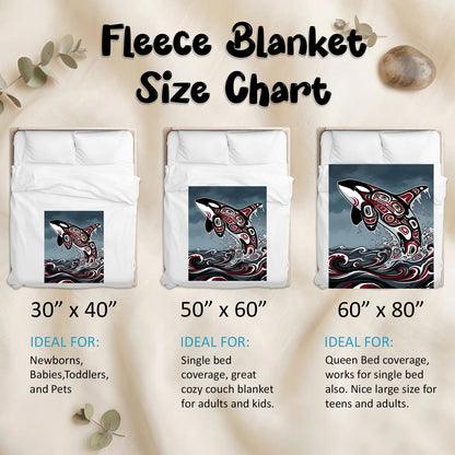 Crimson Orca Rising Personalized Premium Blanket