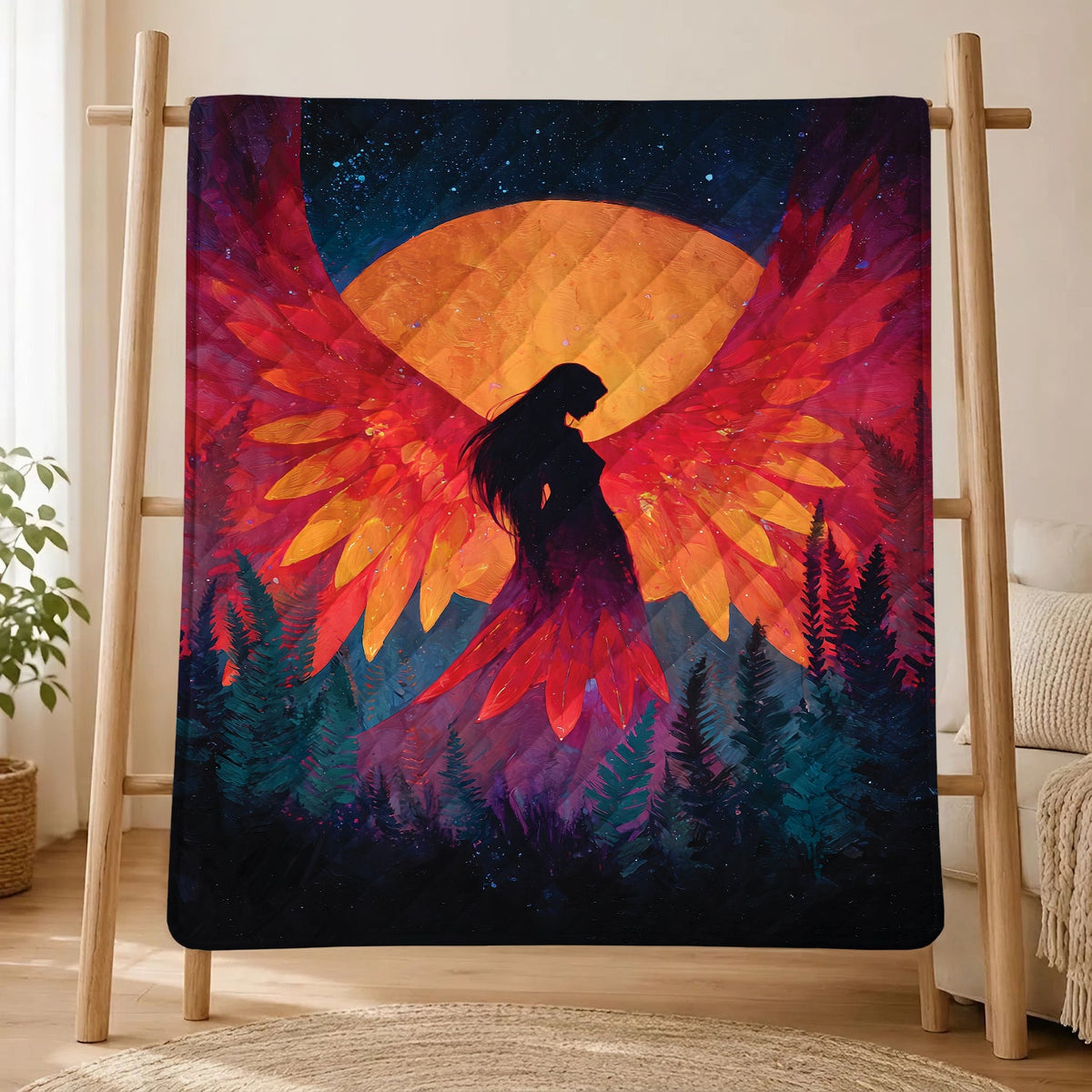 Sacred Moon Woman Personalized Premium Blanket