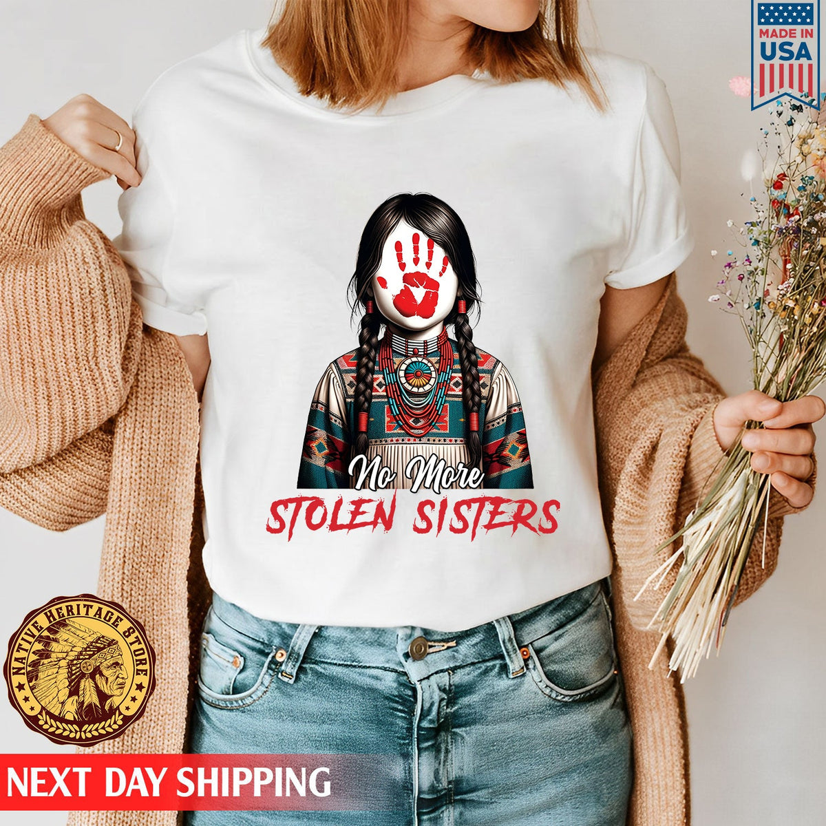 MMIW No More Stolen Sisters Red Hand Unisex T-Shirt/Hoodie/Sweatshirt