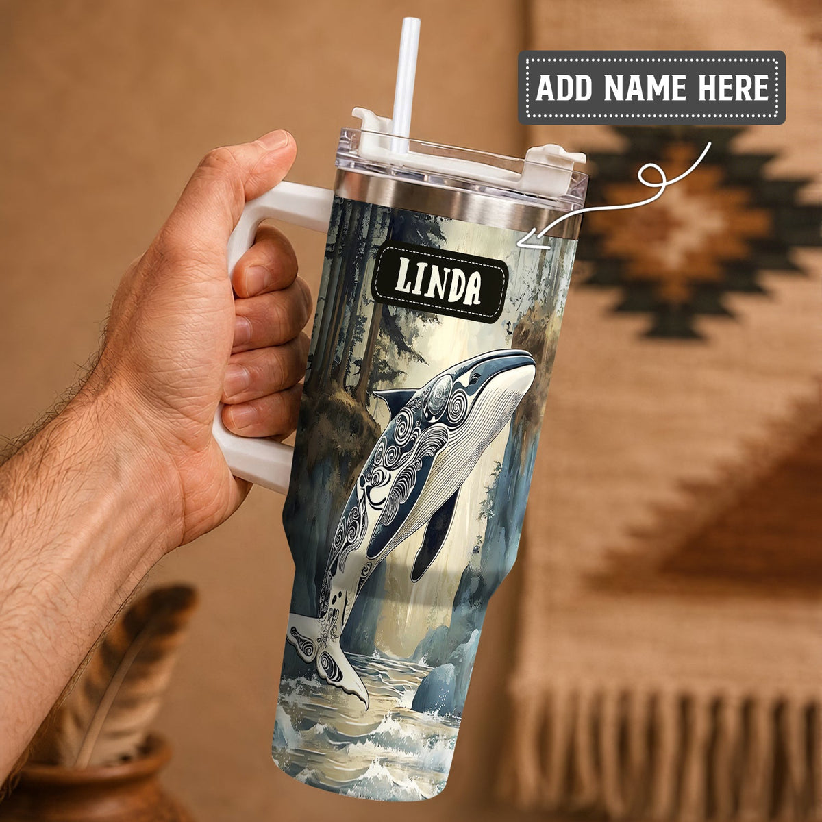 Orca Ocean Legacy Personalized Tumbler