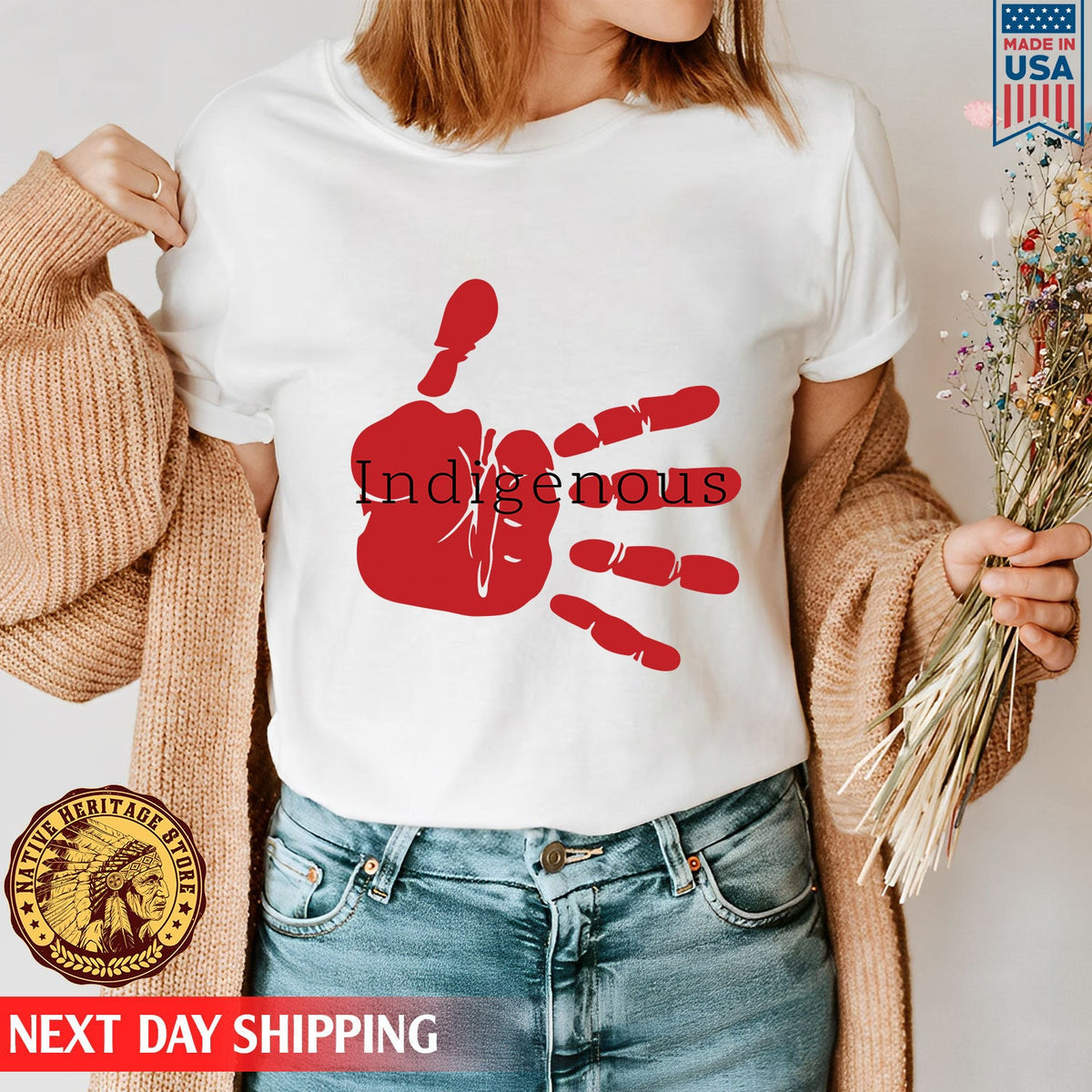 MMIW Indigenous Woman White Hand Unisex T-Shirt/Hoodie/Sweatshirt