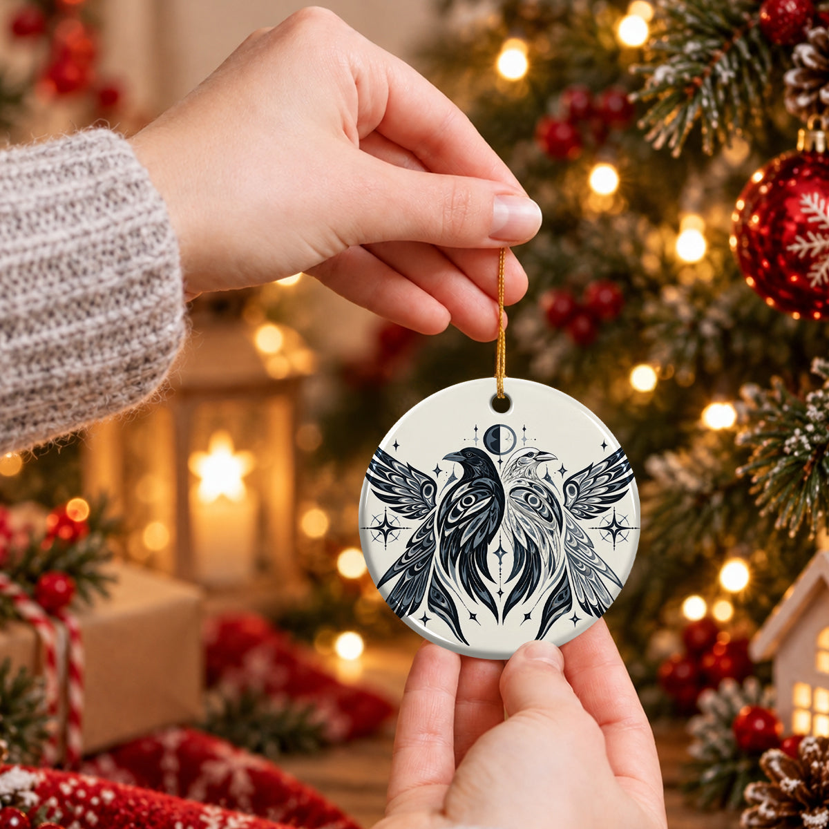 Noir Raven Edition Ceramic Ornament