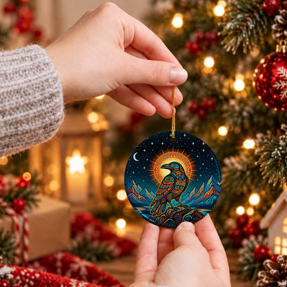 Celestial Raven Legacy Ceramic Ornament