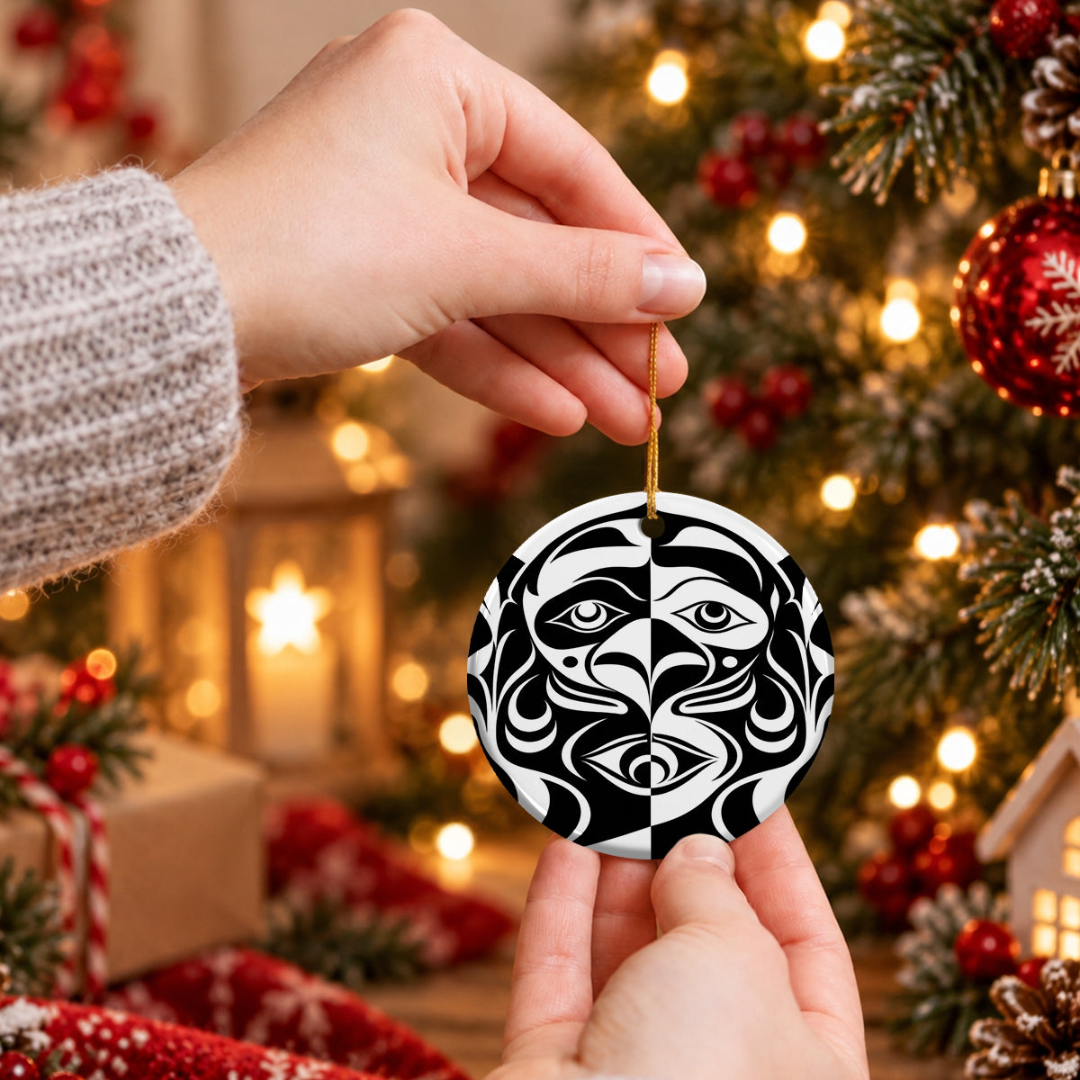 Ancient Totem Vision Ceramic Ornament