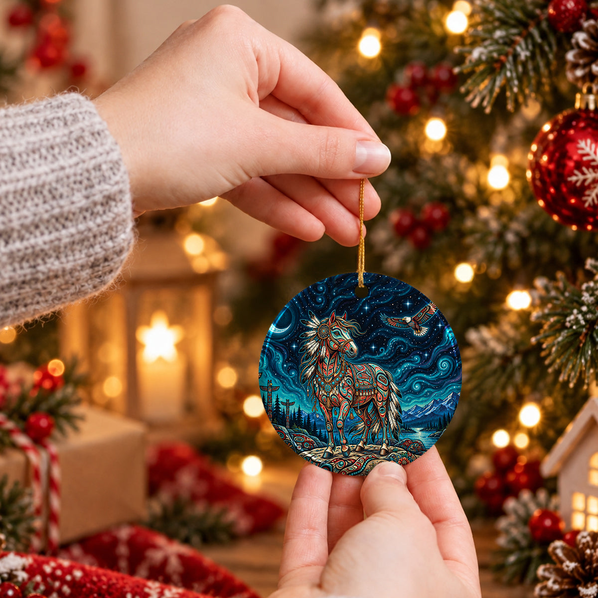 Moonlit Horse Legacy Ceramic Ornament