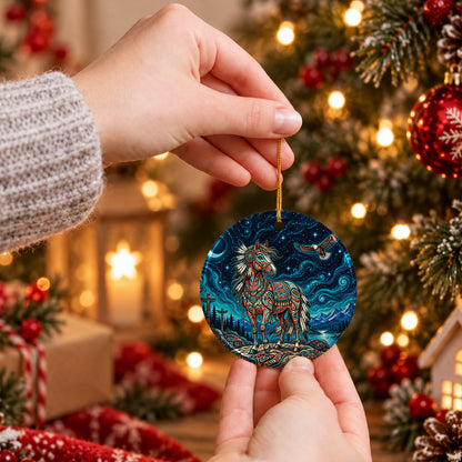 Moonlit Horse Legacy Ceramic Ornament