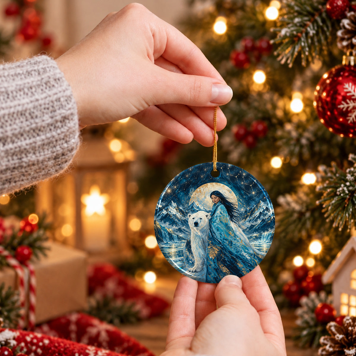 Arctic Woman Grace Ceramic Ornament