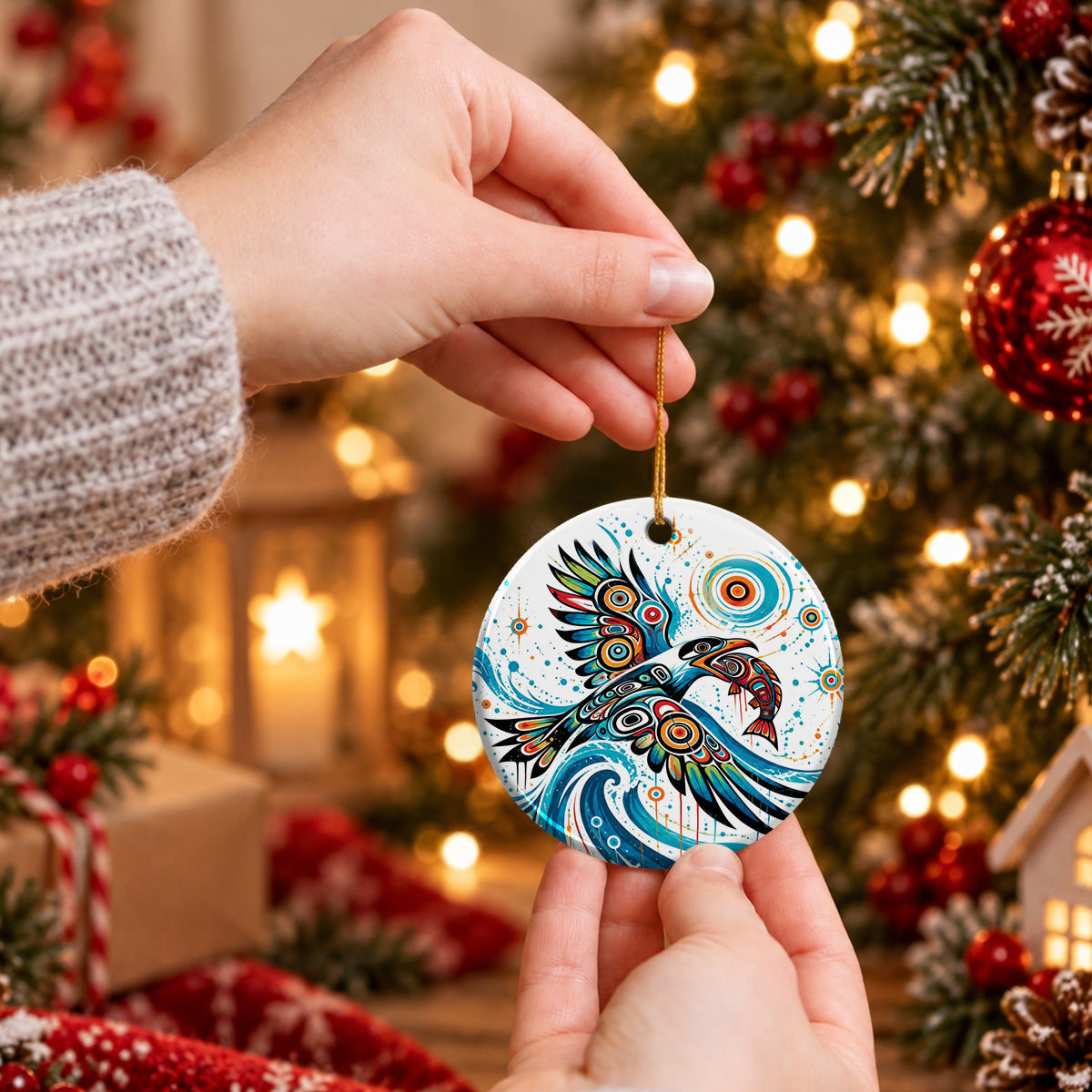 Bald Eagle Ceramic Ornament