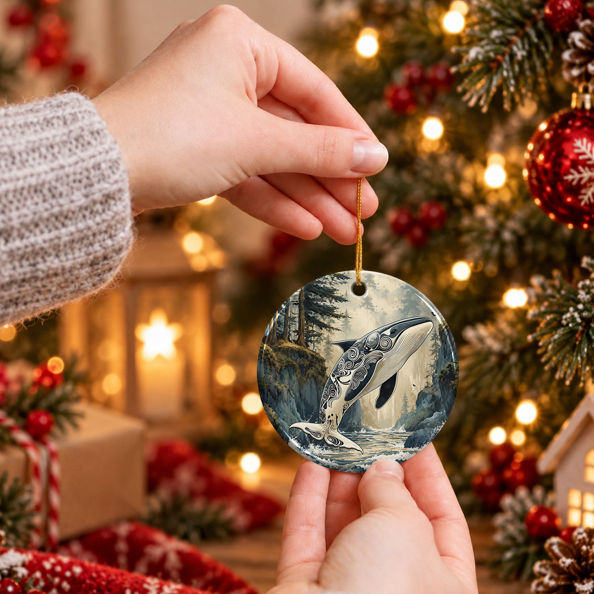 Orca Ocean Majesty Ceramic Ornament