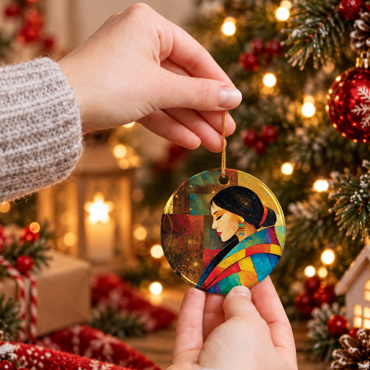 Heritage Woman Spirit Ceramic Ornament