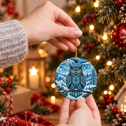 Owl Legacy Ceramic Ornament