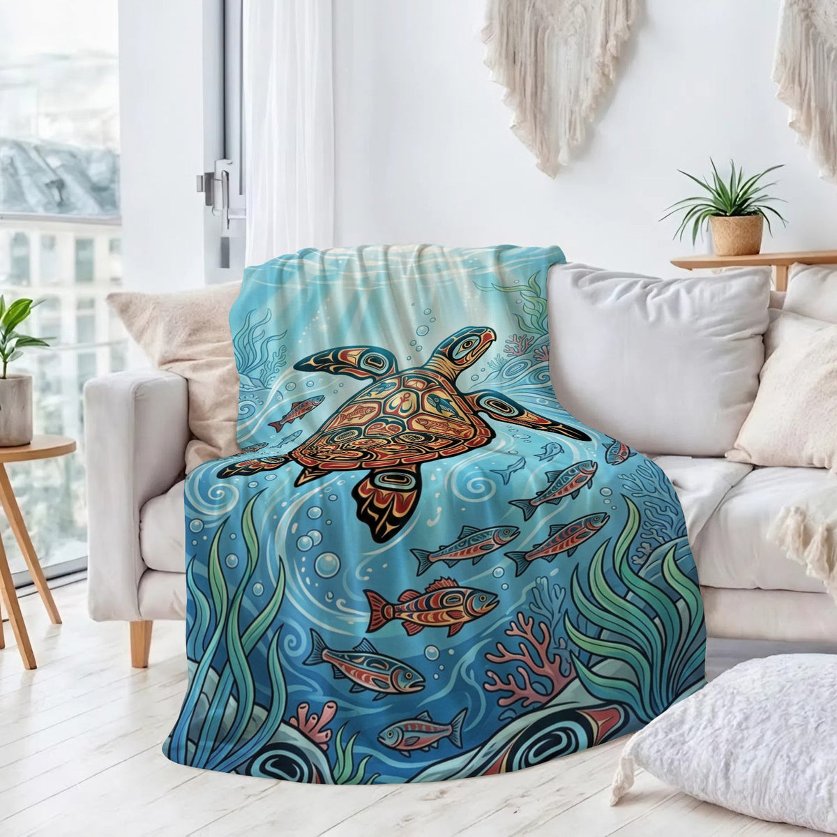 Sacred Turtle Ocean Personalized Premium Blanket