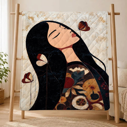 Sacred Butterfly Woman Personalized Premium Blanket