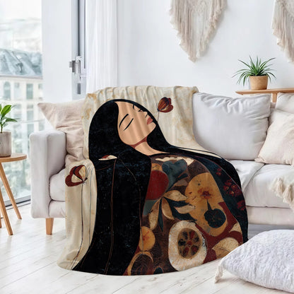 Sacred Butterfly Woman Personalized Premium Blanket