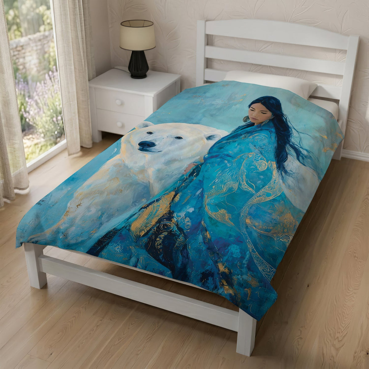 Sacred Bear Woman Personalized Premium Blanket