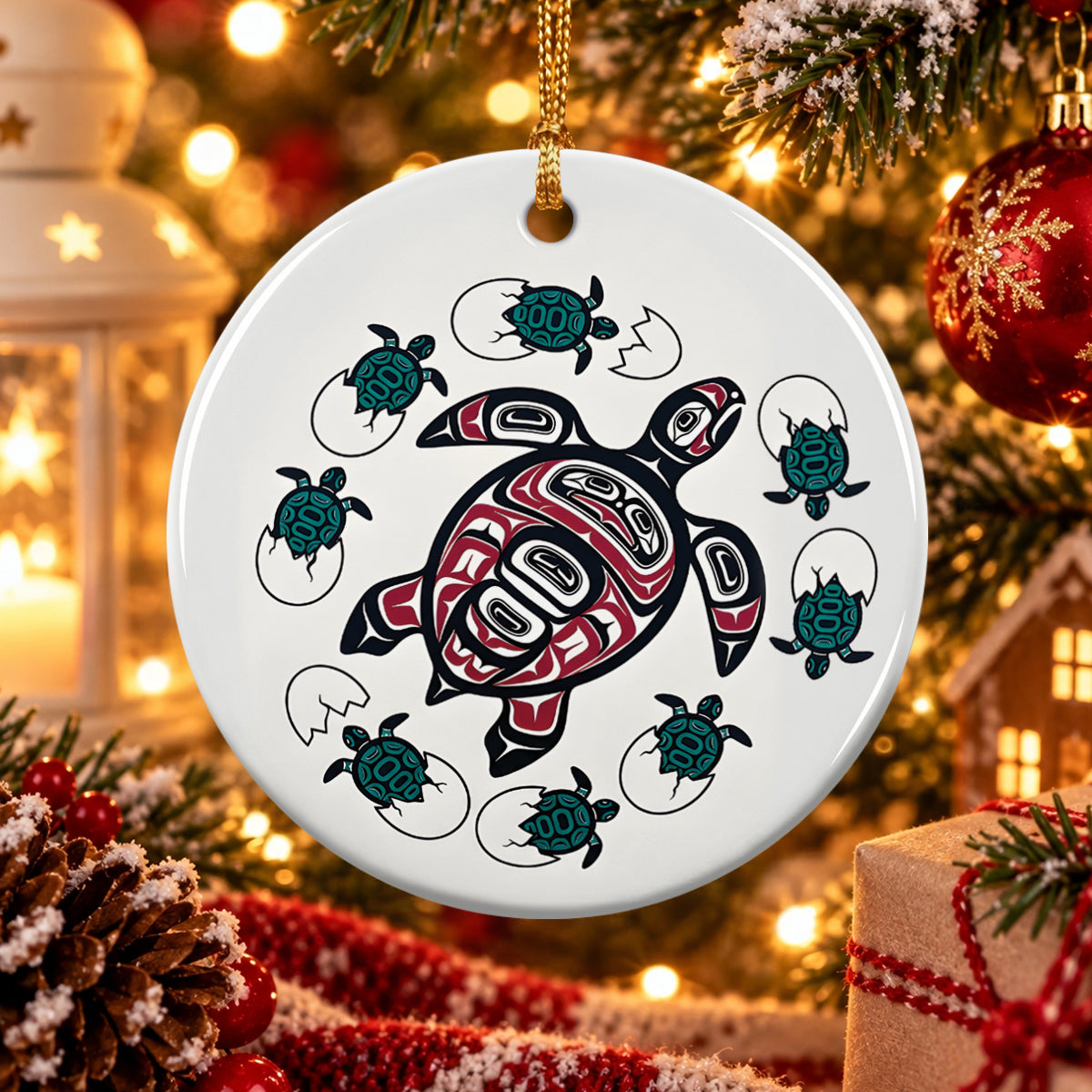 Ocean Turtle Heritage Ceramic Ornament